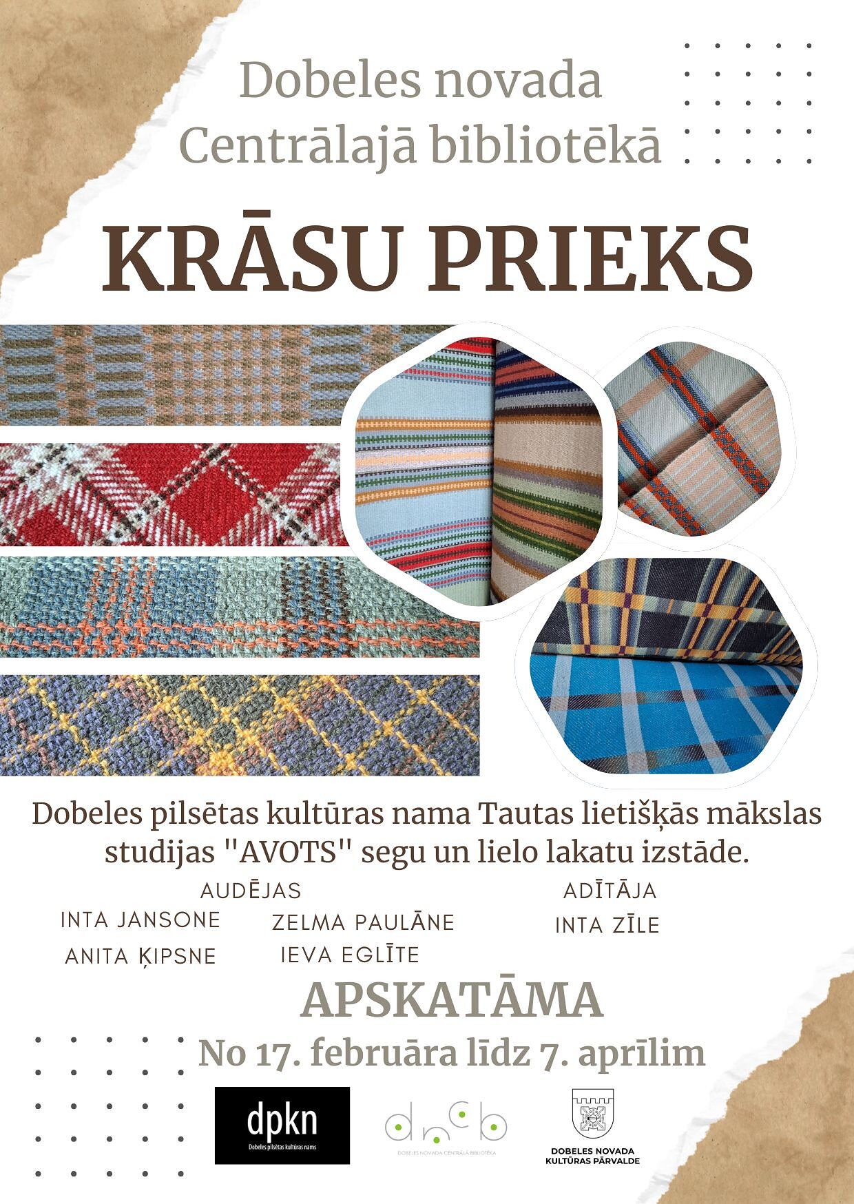 Tautas lietišķās mākslas studijas “AVOTS” izstāde “Krāsu prieks ...